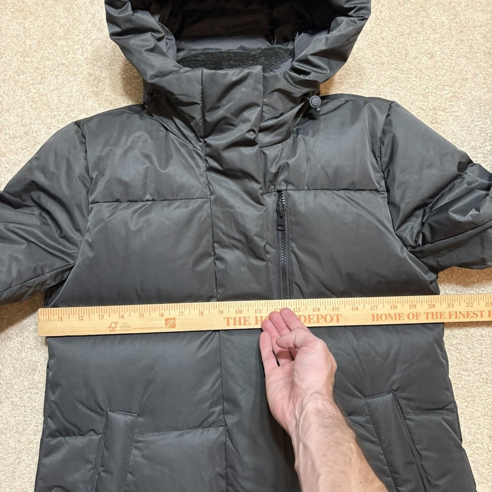 Mondetta MPG 650 Down Parka Jacket Mens Medium Black Long Hooded Puffer Coat - Picture 7 of 15